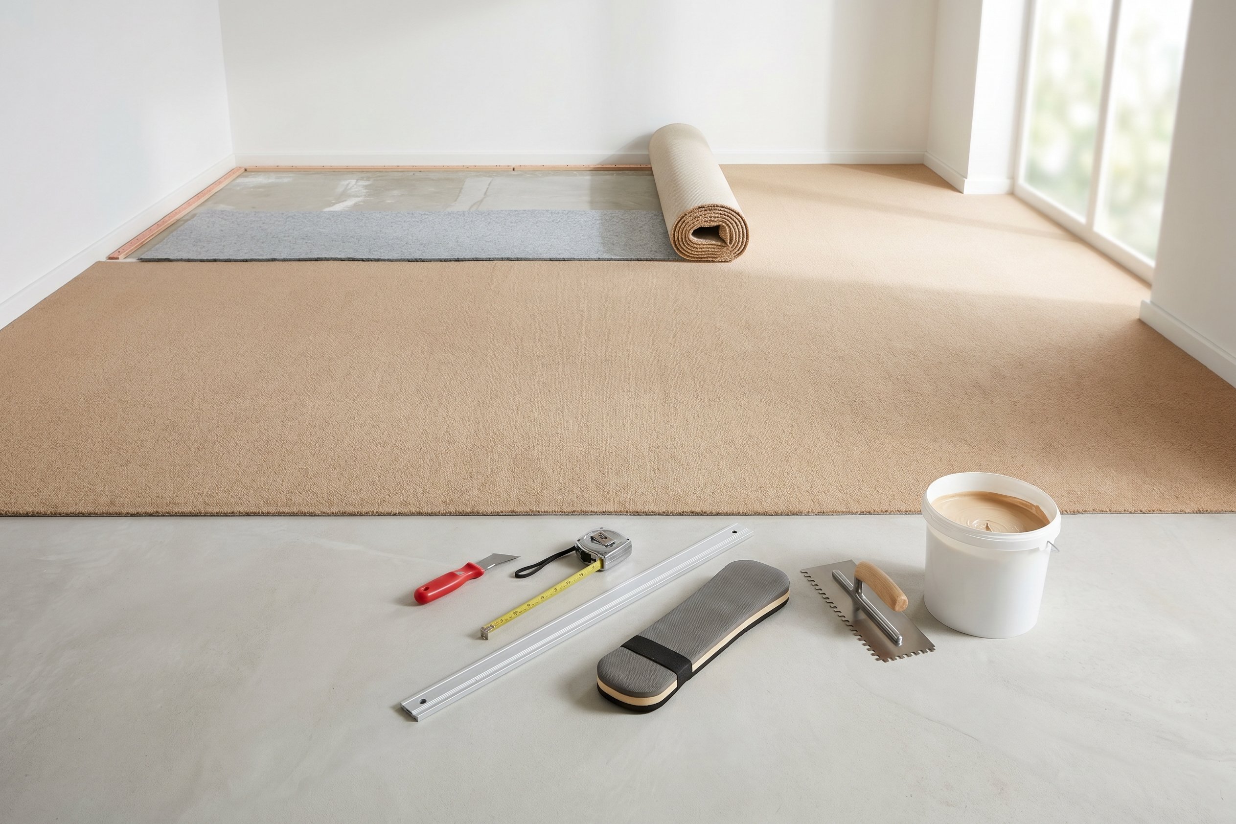 Укладка ковролина без ошибок подготовка пола и способы фиксации